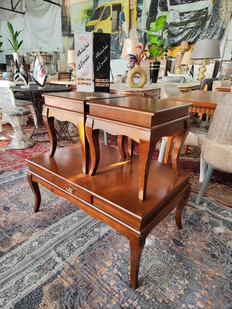 میز جلو مبلی و عسلی تمام چوب روسی|مبلمان خانگی و میز عسلی|شیراز, وزیرآباد|دیوار