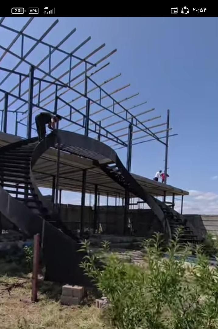 جوشکاری کل ساختمان.. اسکلت فلزی .پله گردون|خدمات پیشه و مهارت|بابل, |دیوار