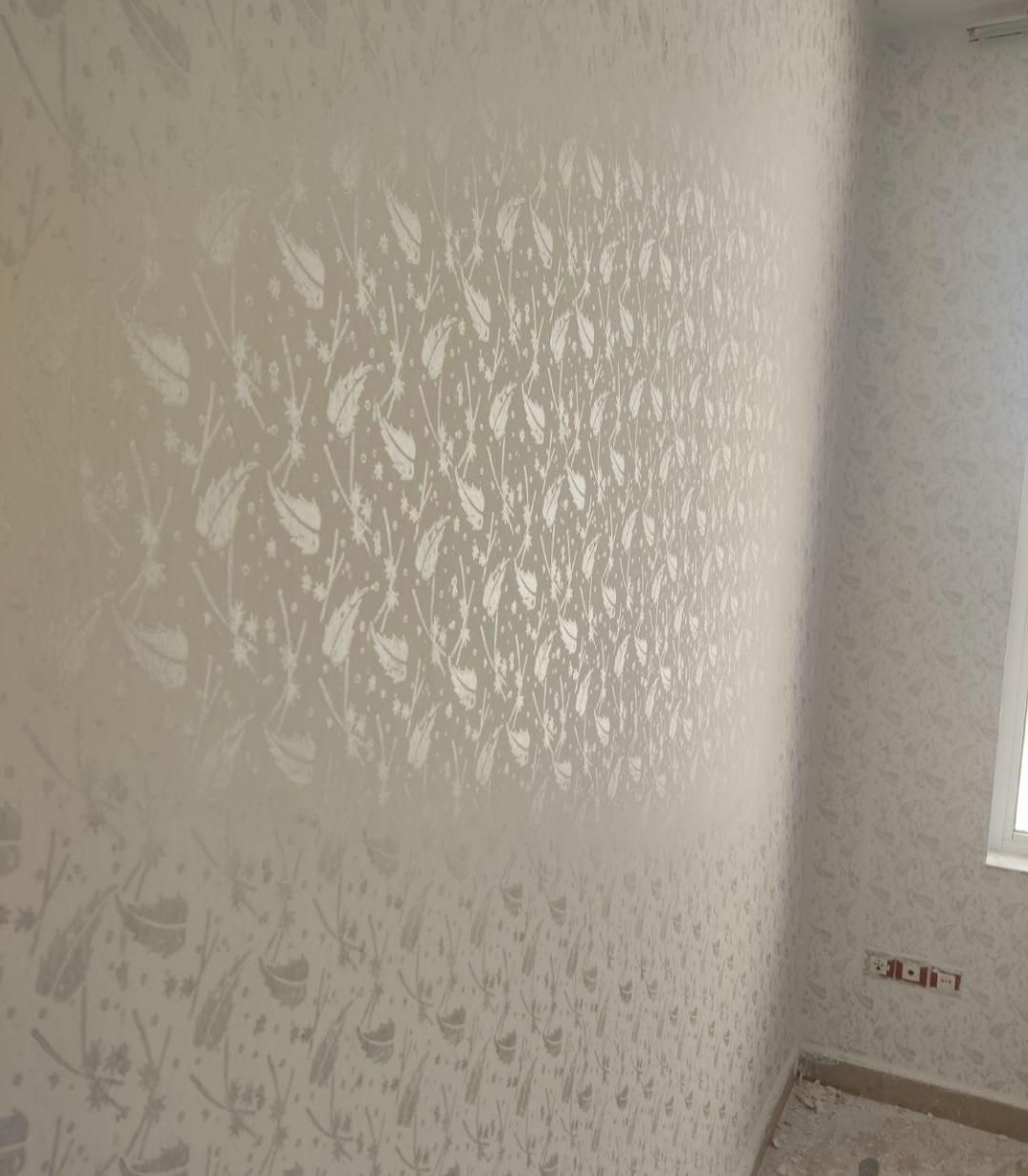 نقاشی ساختمان (طرح کاغذ دیواری)|خدمات پیشه و مهارت|کرمانشاه, |دیوار