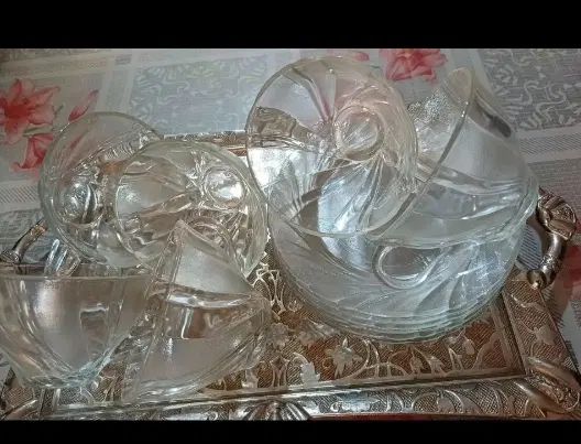 پیش دستی  الماسی و استکان نعلبکی ورکو فرانسه|ظروف سرو و پذیرایی|تهران, امیر بهادر|دیوار