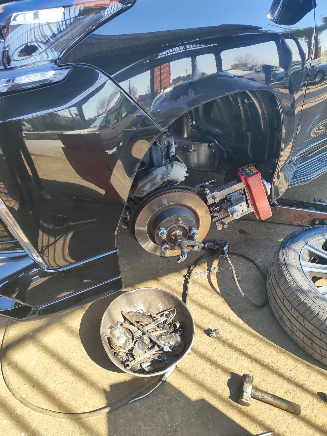 تراش وتابگیری تضمینی دیسک ترمز اصغر|خدمات موتور و ماشین|شیراز, کوزه گری|دیوار