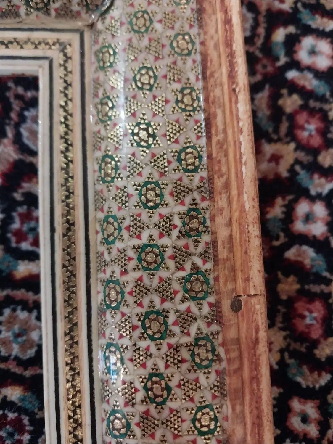 قاب خاتم کاری قدیمی کارکرده|صنایع دستی و سایر لوازم تزئینی|تهران, وحیدیه|دیوار