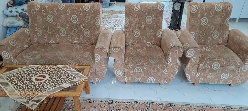 فروش مبل ۷نفره به همراه میز جلو مبلی و عسلی|مبلمان خانگی و میز عسلی|ماسال, |دیوار