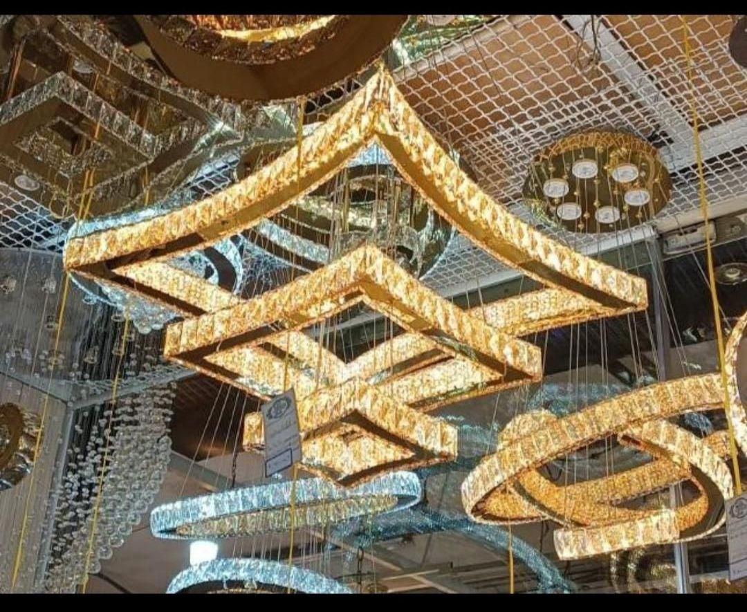 لوستر الماس.کهکشانی سه حلقه حریر.AC light|لوستر و چراغ آویز|تهران, سنگلج (شاپور)|دیوار