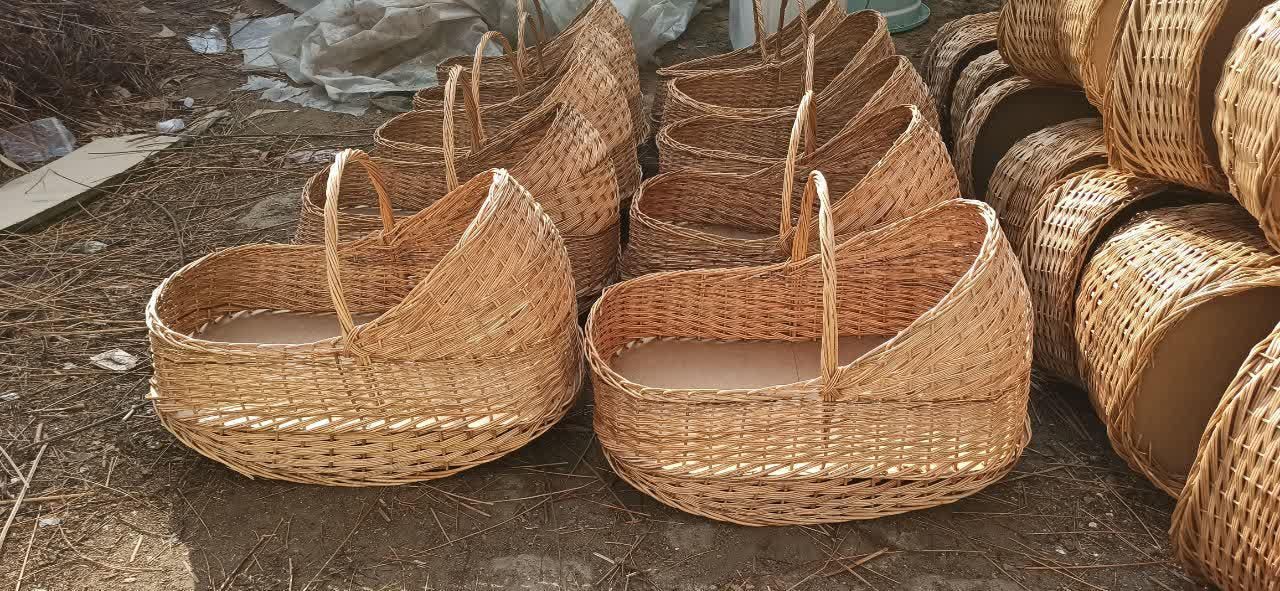 فروش انواع سبد بچه و استوانه حصیری با قیمت ارزان|عمده‌فروشی|همدان, |دیوار