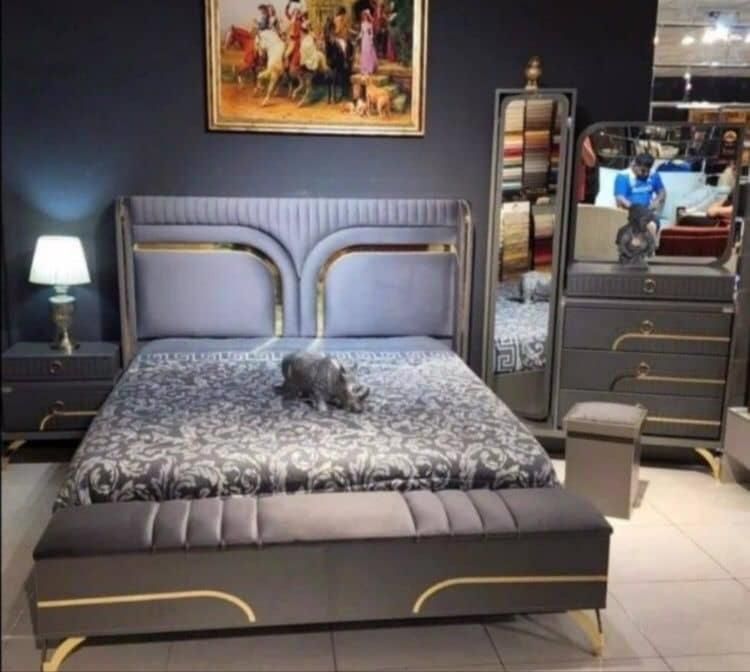 سرویس خواب دو نفره لاکچری MDF با ضمانت|تخت و سرویس خواب|چابهار, |دیوار