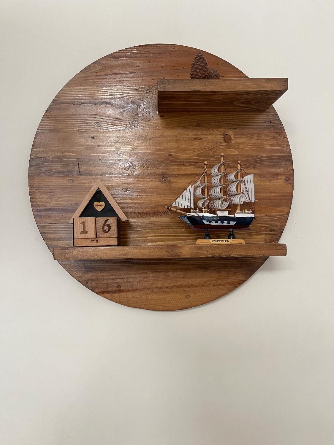 شلف ۲طبقه تمام چوب|کتابخانه، شلف، قفسههای دیواری|اصفهان, بهارستان|دیوار