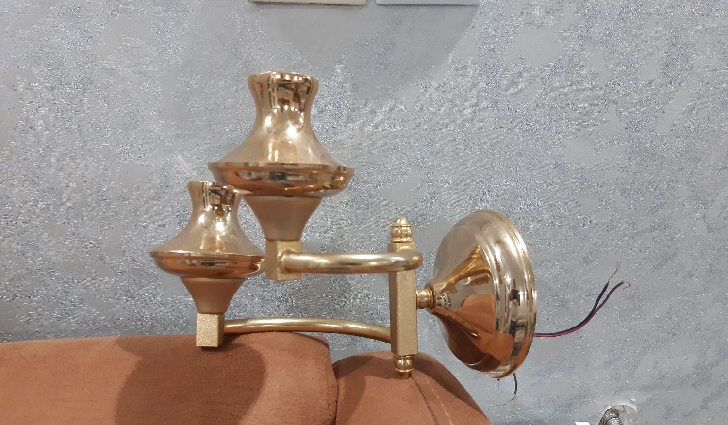 لوستر شب خواب دو شاخه|لوستر و چراغ آویز|ساوه, |دیوار