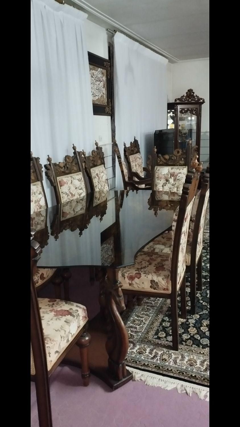 مبلمان ۹نفره بادوعسلی ومیزوسط نهارخوری ۸نفره|مبلمان خانگی و میز عسلی|ماهان, |دیوار