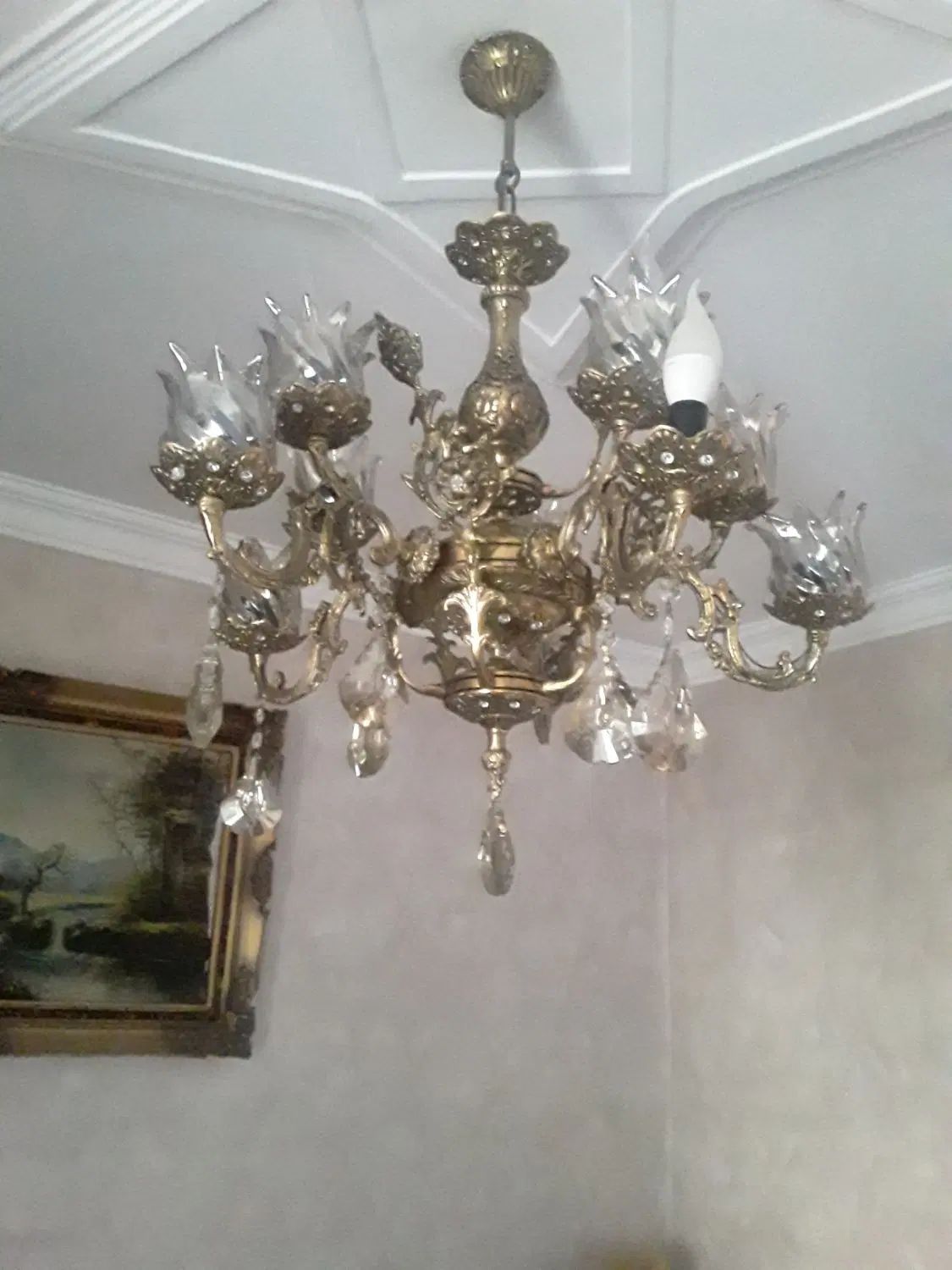 لوستر شیشه ای کریستال|لوستر و چراغ آویز|تهران, کیانشهر|دیوار