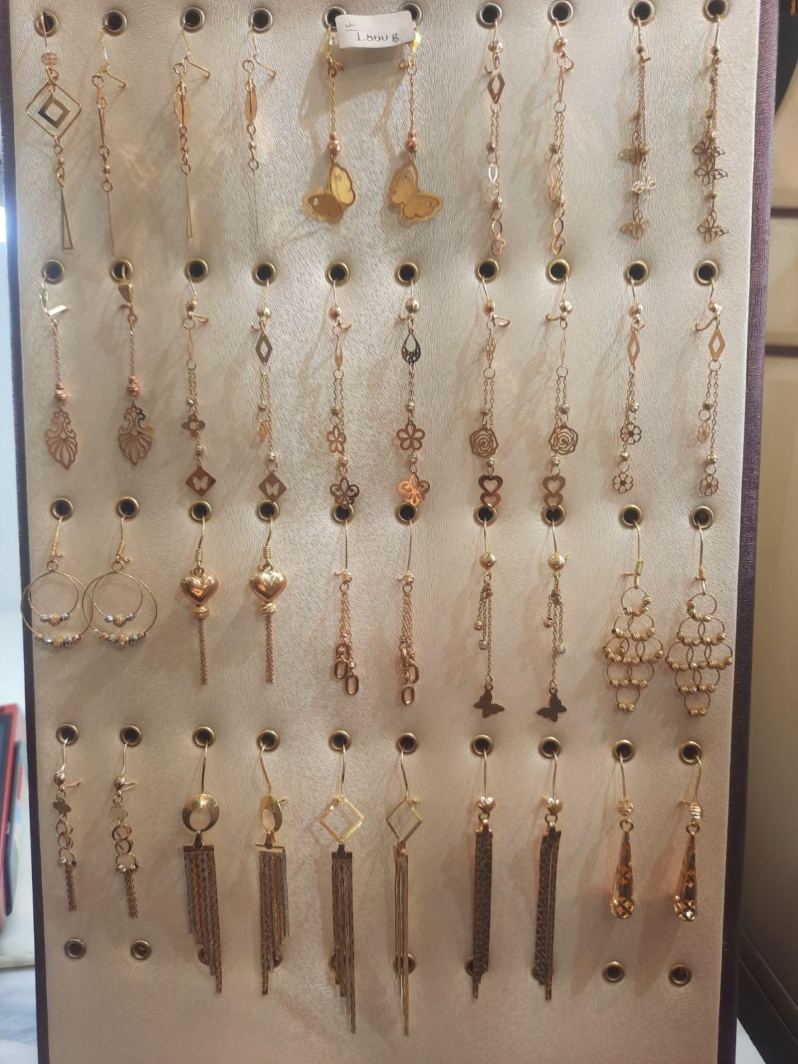 گوشواره طلا شانل تافته سبک وزن|بدلیجات|مشهد, طلاب|دیوار