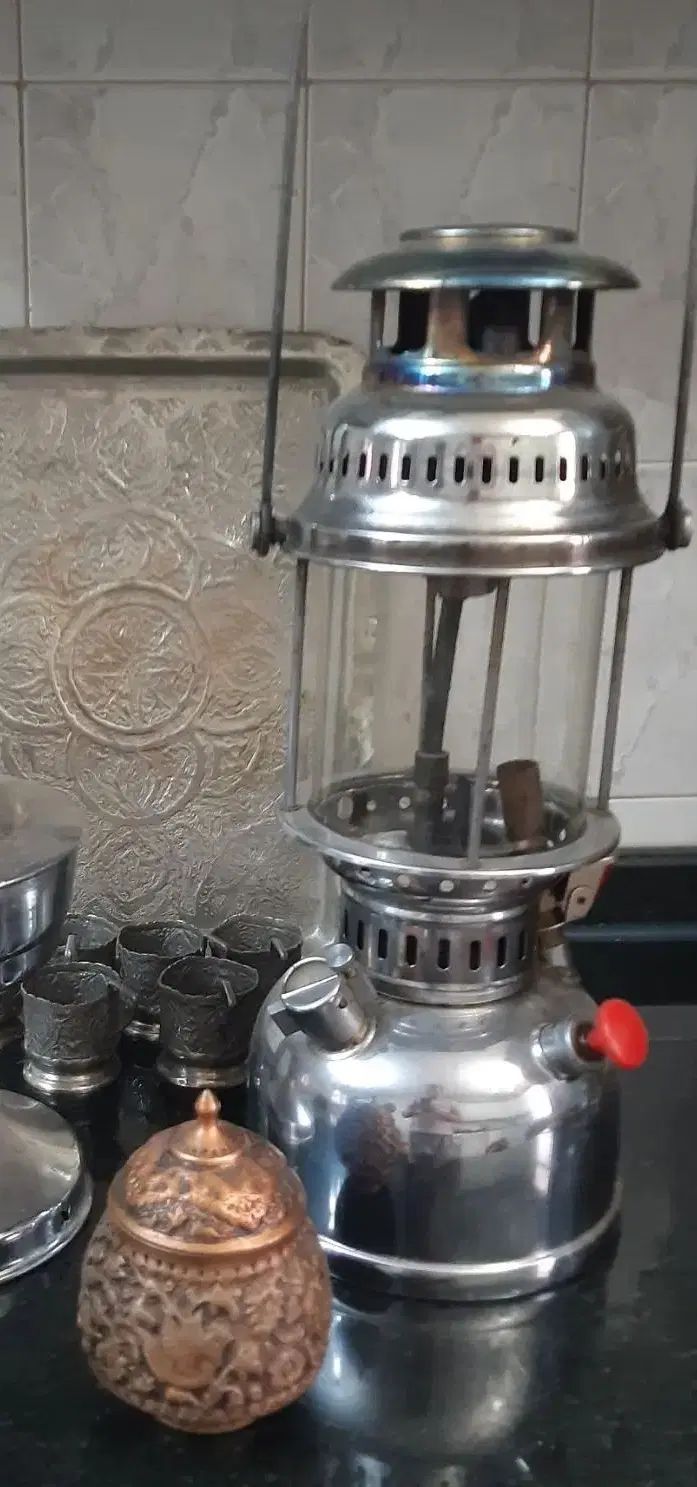 تنوره و دسته سماور ذغالی پارچ سینی ورشو چراغ نفتی|کلکسیون و سرگرمی|تهران, شهران جنوبی|دیوار