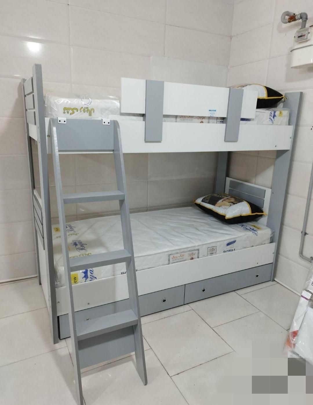 تخت دوطبقه تمام چوبی 5سال ضمانت|تخت و سرویس خواب|قزوین, |دیوار