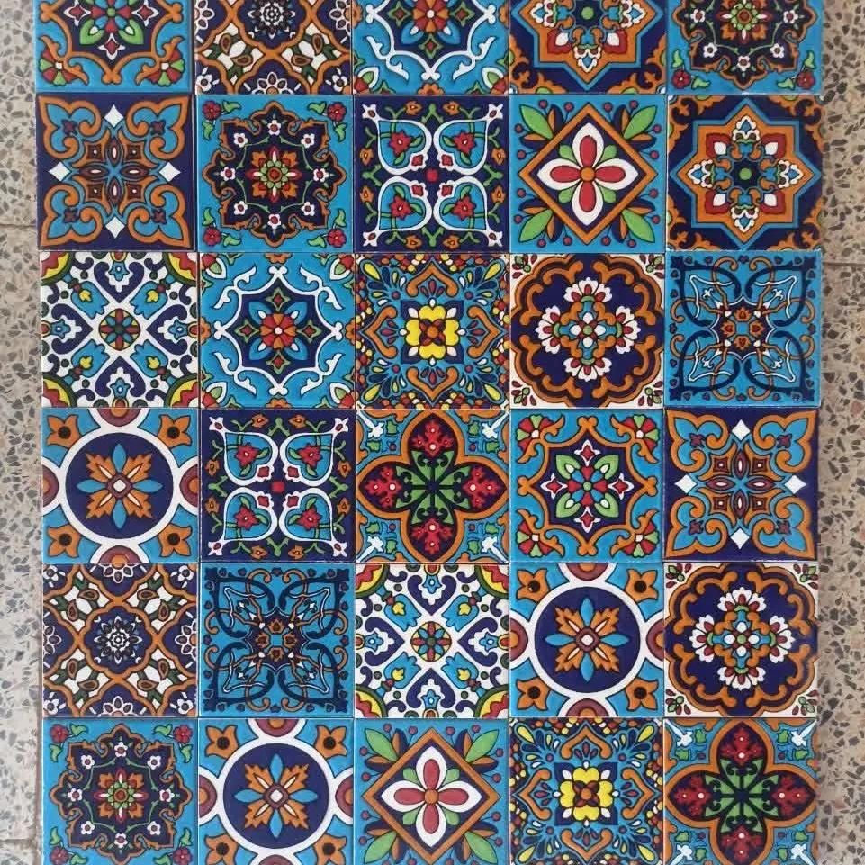 کاشی های سنتی طرحدار|صنایع دستی و سایر لوازم تزئینی|شاهین‌شهر, نسیم ۱|دیوار