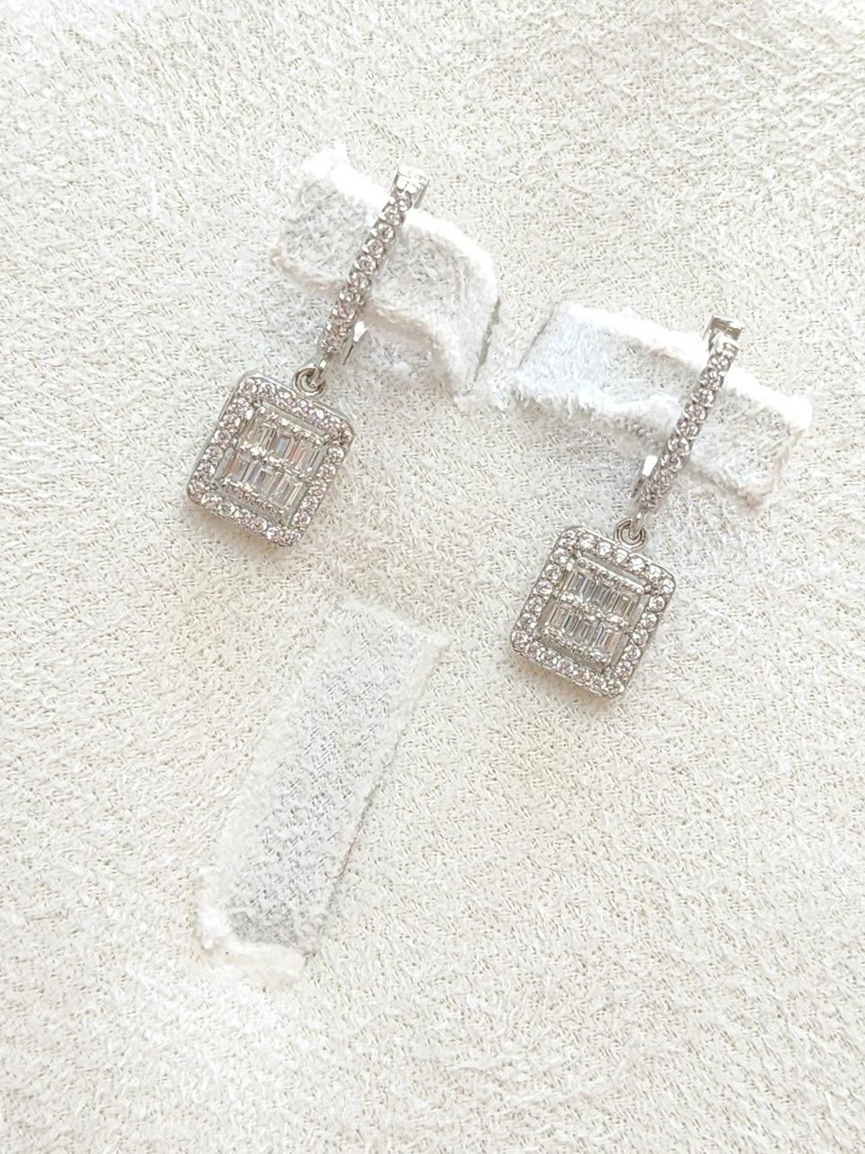 گوشواره امرالدکات نقره گالری رزگلد فلکه دانشگاه|بدلیجات|تبریز, |دیوار