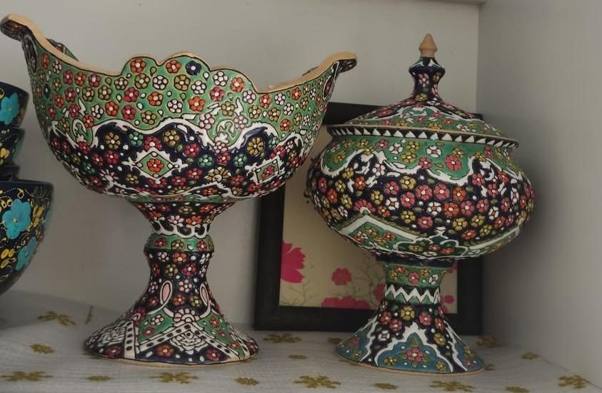 ظرف میناکاری|صنایع دستی و سایر لوازم تزئینی|شیراز, طلاب|دیوار