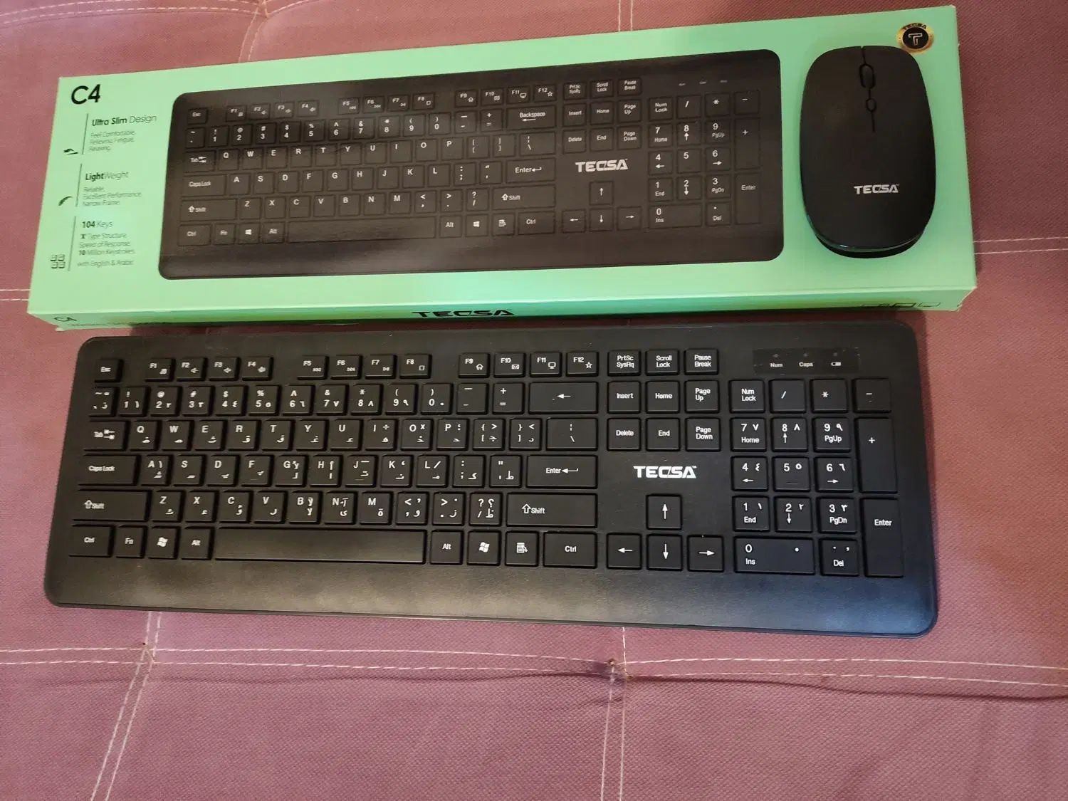 کیبورد و موس بی‌سیم TECSA C4|قطعات و لوازم جانبی رایانه|اصفهان, ملک‌شهر|دیوار