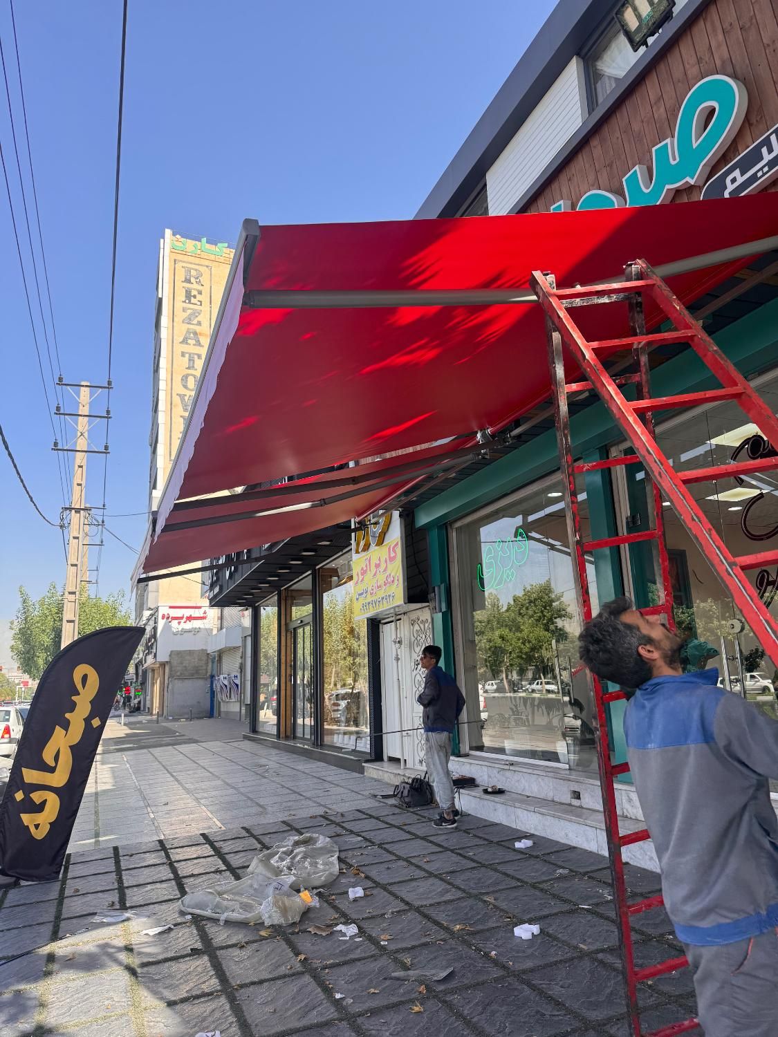 سایبان برقی کرکره درب شیشه ای|مصالح و تجهیزات ساختمان|کرج, عظیمیه|دیوار