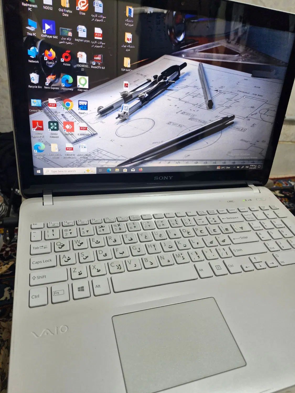 لپ تاپ SONY مدل VAIO سفید دخترونه|رایانه همراه|تهران, افسریه شمالی|دیوار
