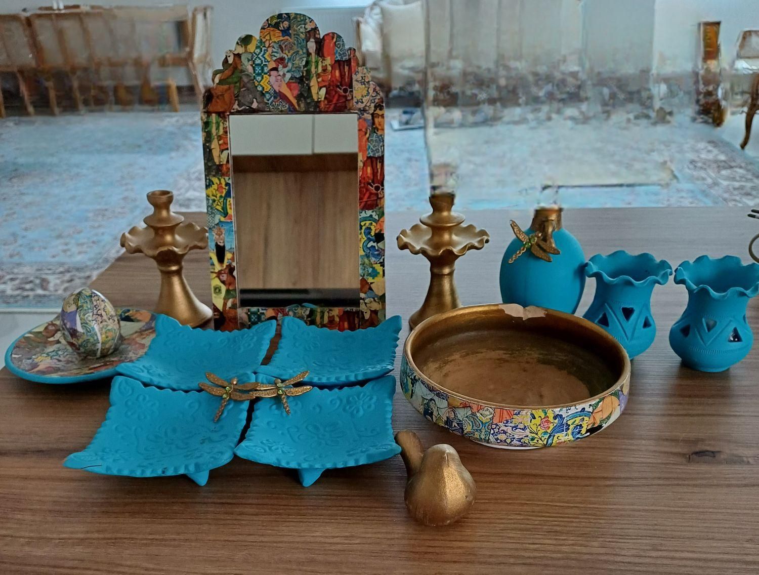 دیری سفالی و سفره هفت سین|صنایع دستی و سایر لوازم تزئینی|اصفهان, طامه|دیوار