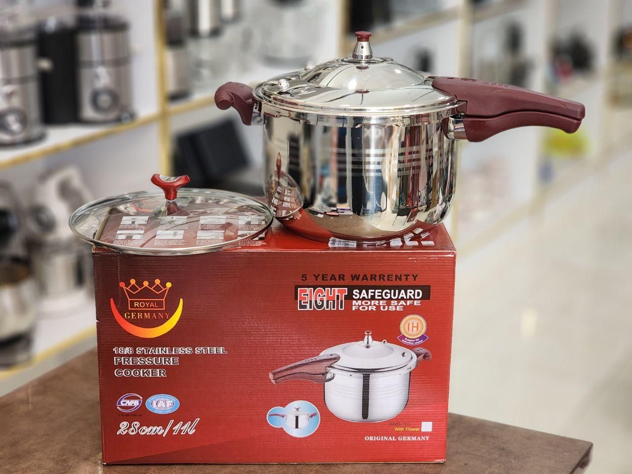 زودپز رویال آلمانی 11لیتر سه کاره|ظروف پختوپز|خرمآباد, |دیوار