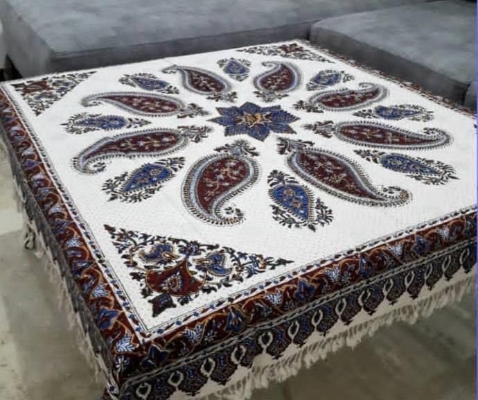 رومیزی قلمکاری سنتی|پرده، رانر، رومیزی|قم, ارم|دیوار