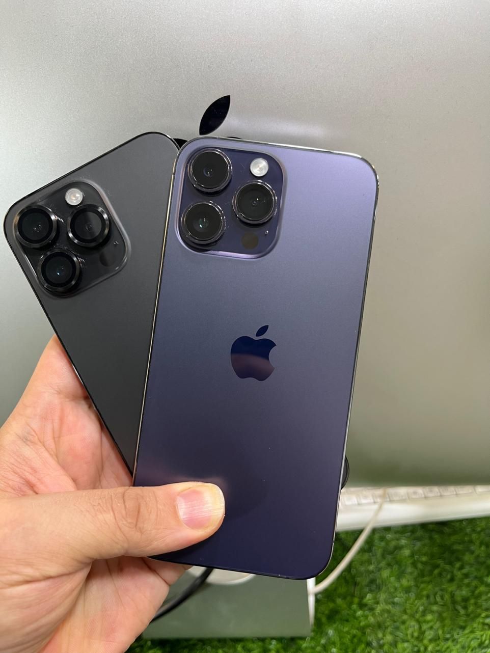 iPhone 14 Pro Max ZAA رنگ مشکی بنفش تمیز|موبایل|کرج, کوی امامیه|دیوار