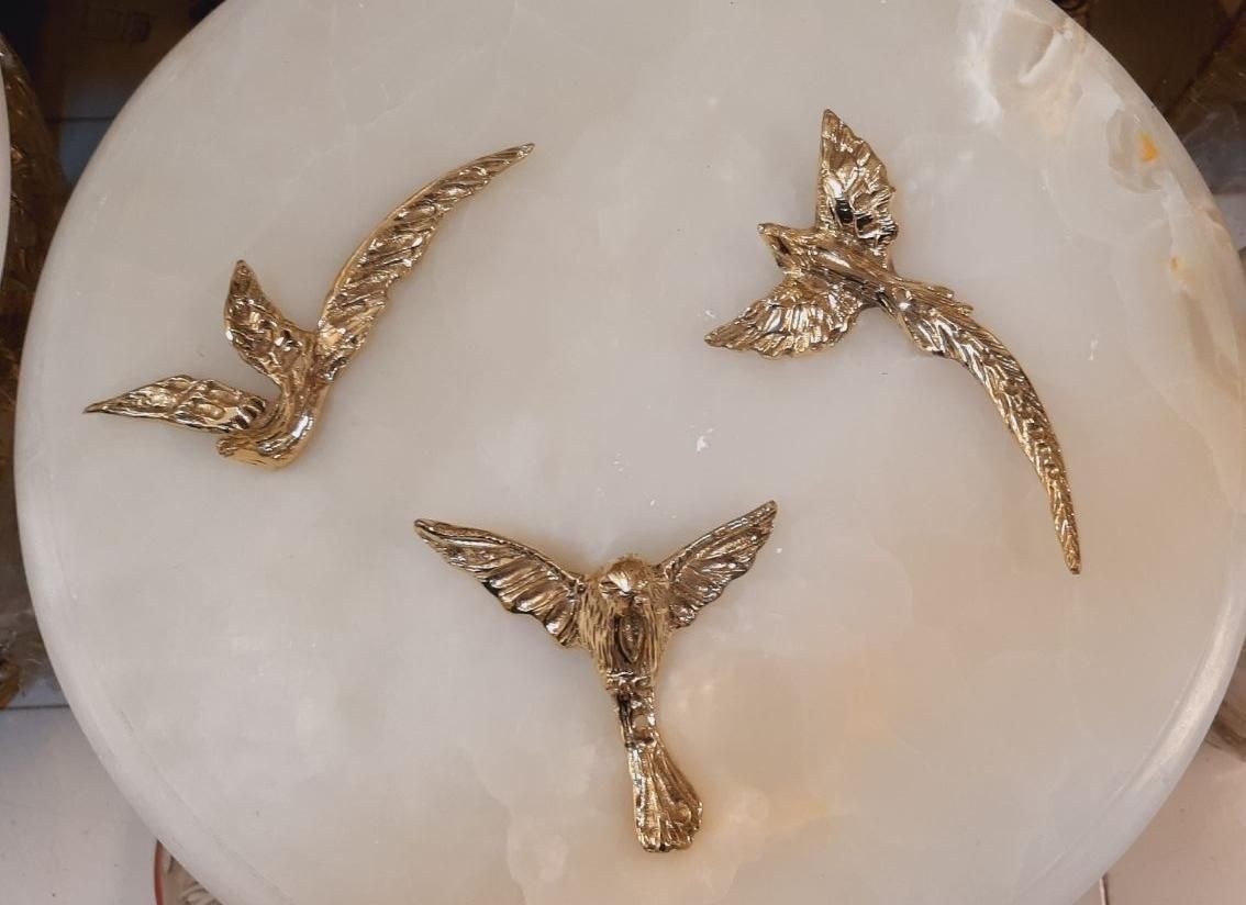 ست ۳تایی دیواری پرستو ۳بعدی برنز سوگلی|صنایع دستی و سایر لوازم تزئینی|زنجان, |دیوار