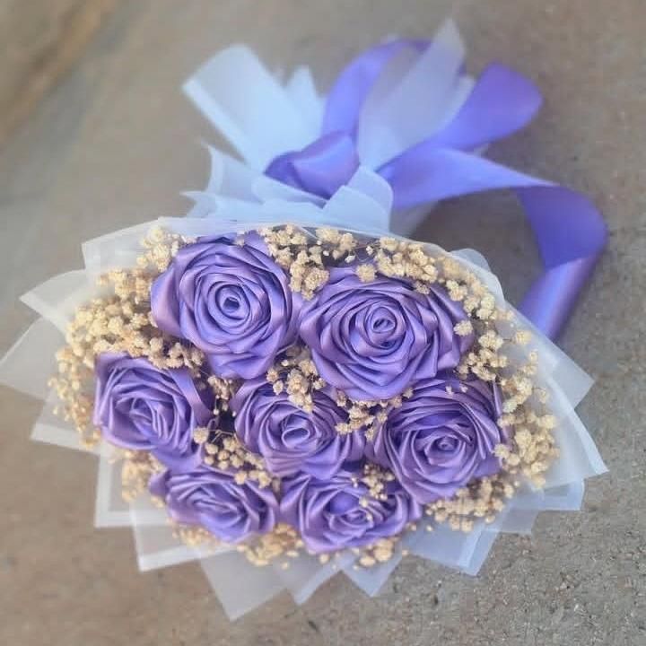 گل رز روبانی وپول آرای ترند سال|گل مصنوعی|گرمی, |دیوار