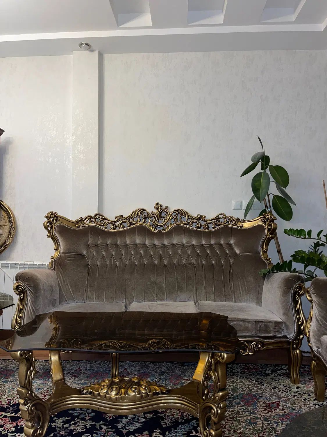 مبلمان استیل کلاف کاملا سالم همراه با میزهای عسلی|مبلمان خانگی و میز عسلی|مشهد, سناباد|دیوار