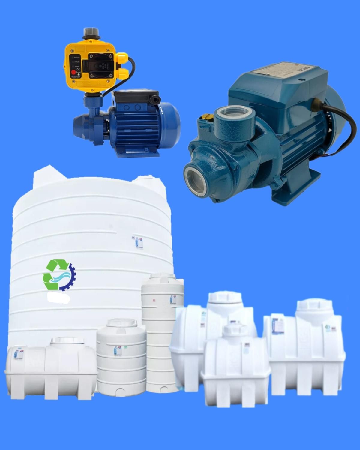 فروش انواع پمپ و مخزن پلی اتیلن|مصالح و تجهیزات ساختمان|فومن, |دیوار