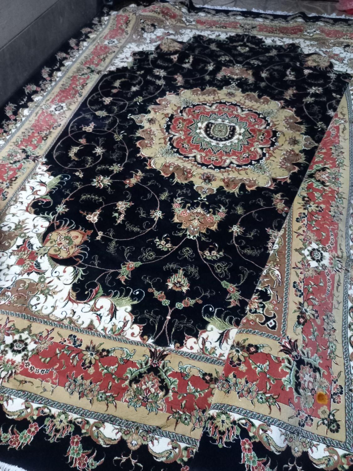 فرش۱۲متری سرمه‌ای|فرش|کوهدشت, |دیوار