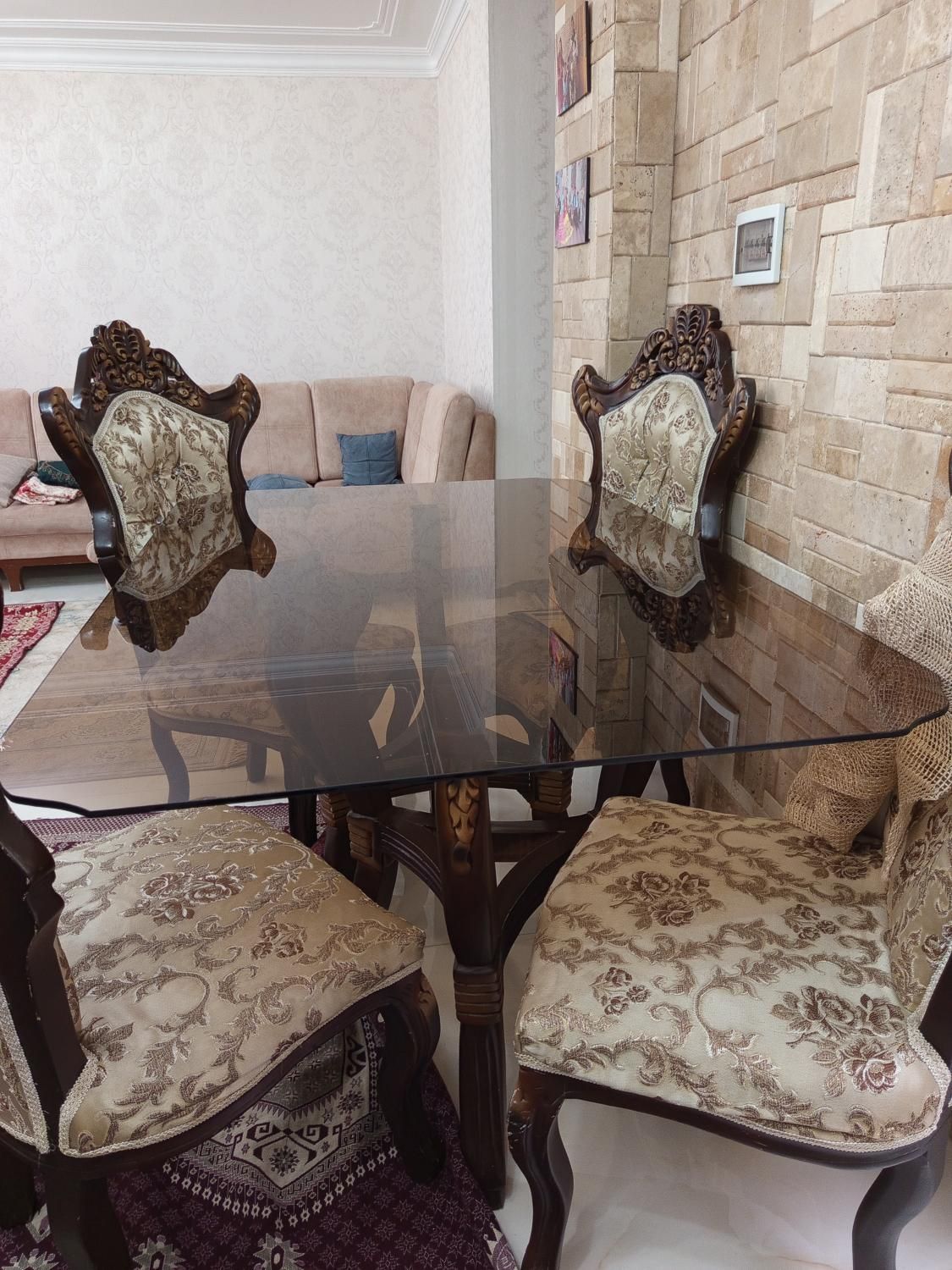 ست مبلمان استیل هفت نفره با ناهار خوری ۶نفره|مبلمان خانگی و میز عسلی|کرج, کوی کارمندان جنوبی|دیوار