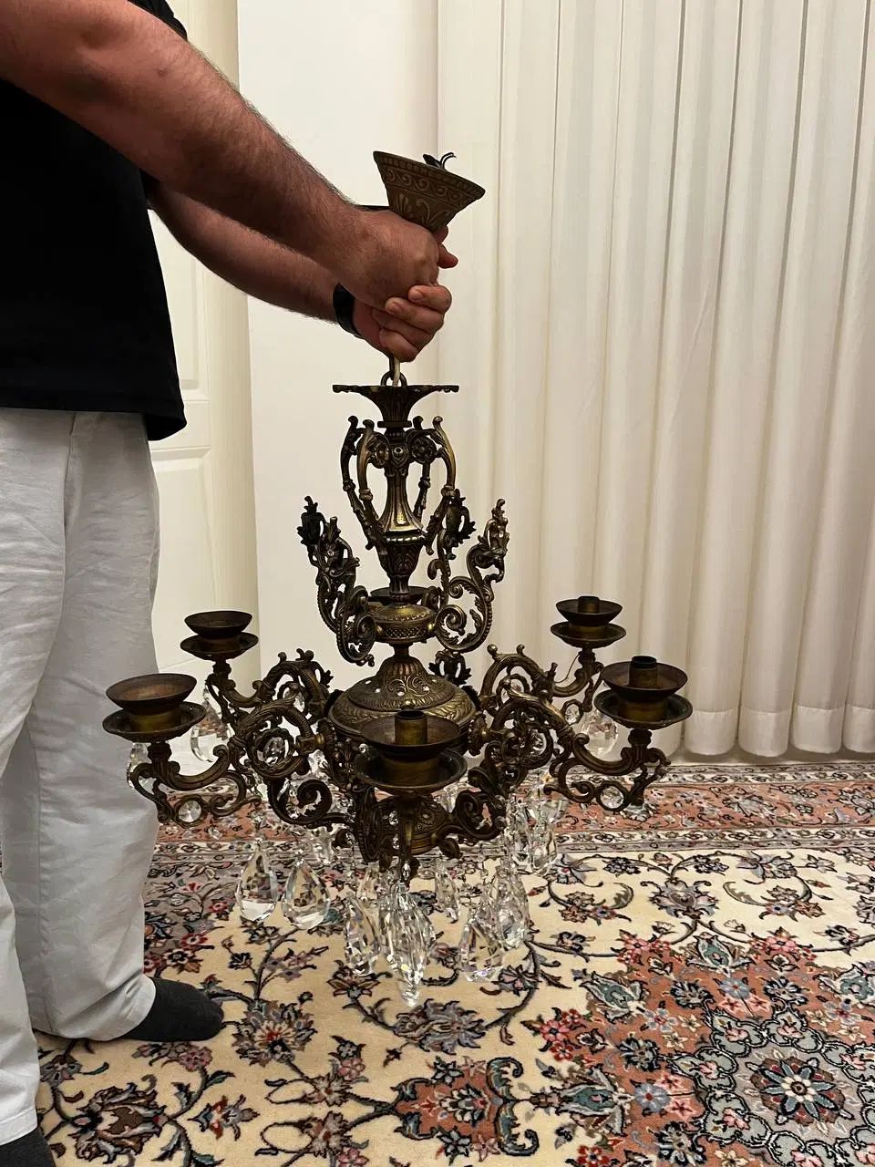 لوستر جفت برنز|لوستر و چراغ آویز|تهران, مرزداران|دیوار