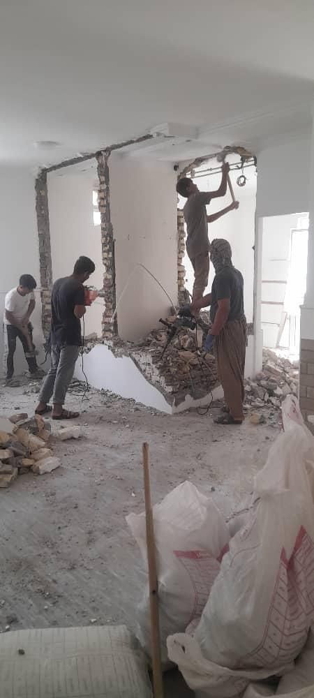 تخریب کاری کنده کاری دیوار کف تضمینی باابزار کامل|خدمات پیشه و مهارت|بندرعباس, |دیوار
