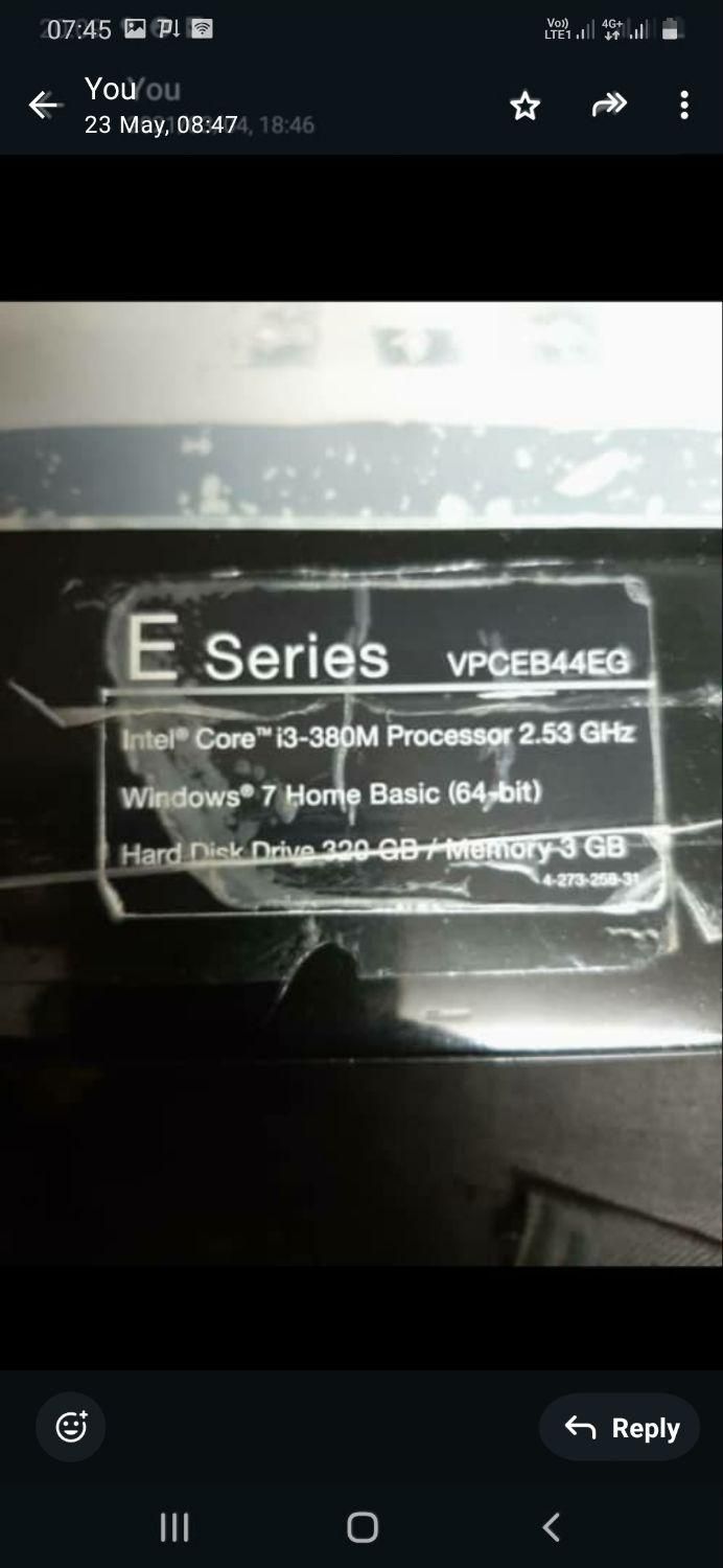 سونی مدل  E series            VPCEB44EQ|رایانه همراه|کرج, حصارک|دیوار