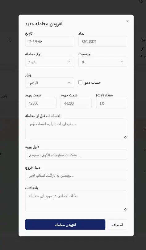 ترید هوشمندبا ژورنال ترید آنلاین فرصتی برای موفقیت|فعالیت داوطلبانه|بناب, |دیوار