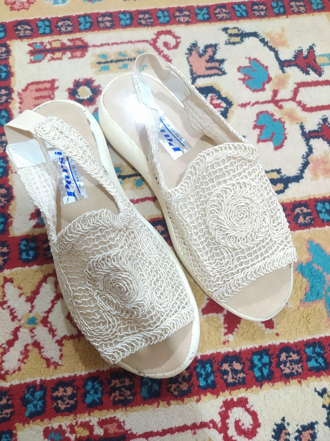 صندل گیپور کرم رنگ سایز38|کیف، کفش، کمربند|اهواز, کوروش|دیوار