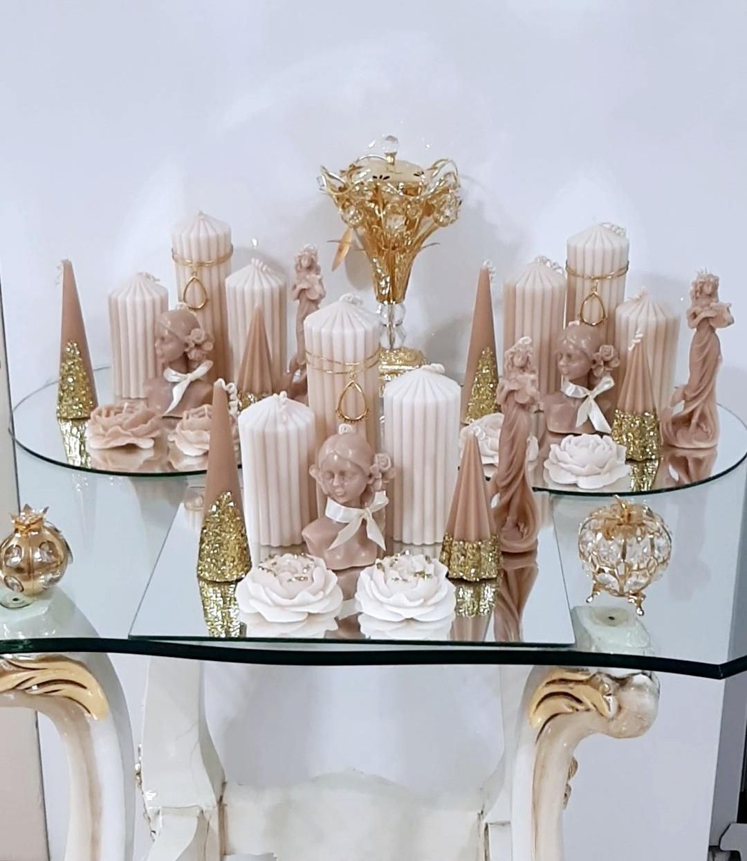 شمع ، ست زیبا با تزیینات|صنایع دستی و سایر لوازم تزئینی|مشهد, آزادشهر|دیوار