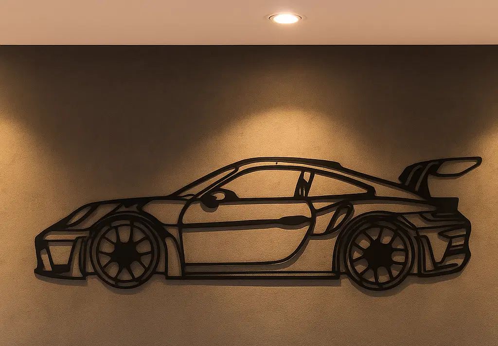 دیوارکوب فلزی دکوراتیو طرح پورشه GT3 RS|تابلو، نقاشی، عکس|تهران, صادقیه|دیوار