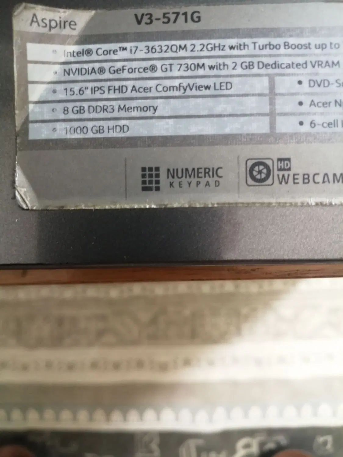 لپ تاپ ایسر 15.6 اینچ core i7|رایانه همراه|تهران, سلسبیل جنوبی|دیوار