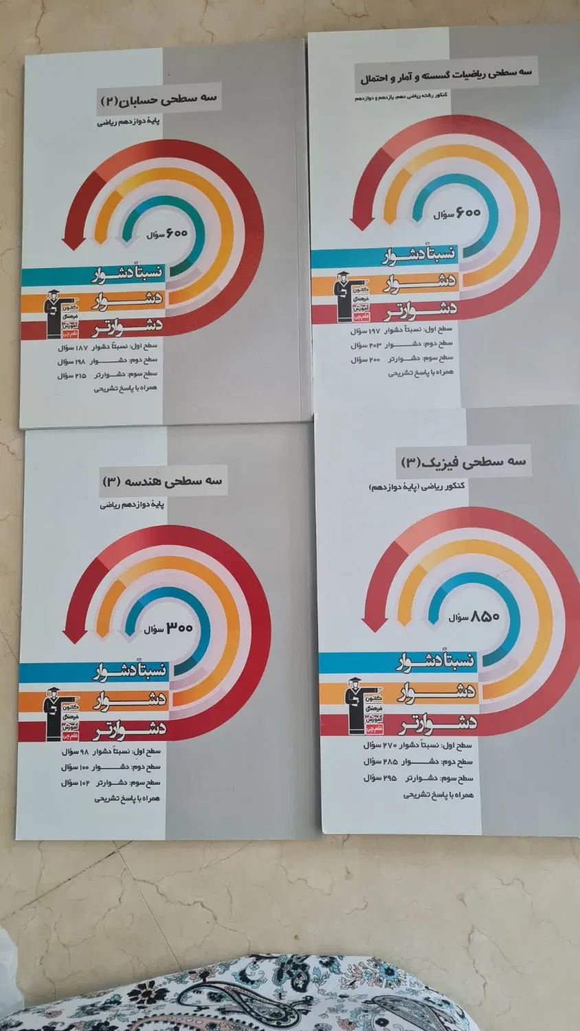 کتاب های کنکور قلم چی دوازدهم ریاضی|کتاب و مجله آموزشی|تهران, جردن|دیوار