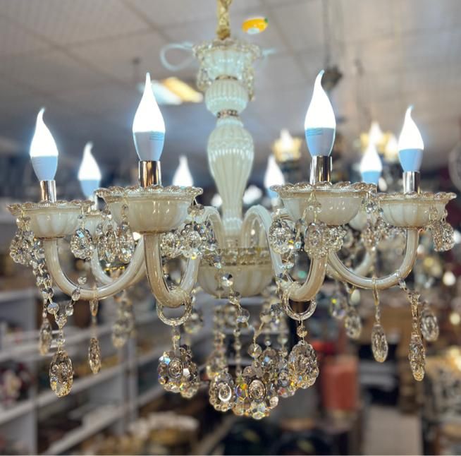 لوستر ۸شاخه وارداتی کریستالی کادو جهیزیه روز پدر|لوستر و چراغ آویز|مشهد, شهرک رازی (شهرک غرب)|دیوار