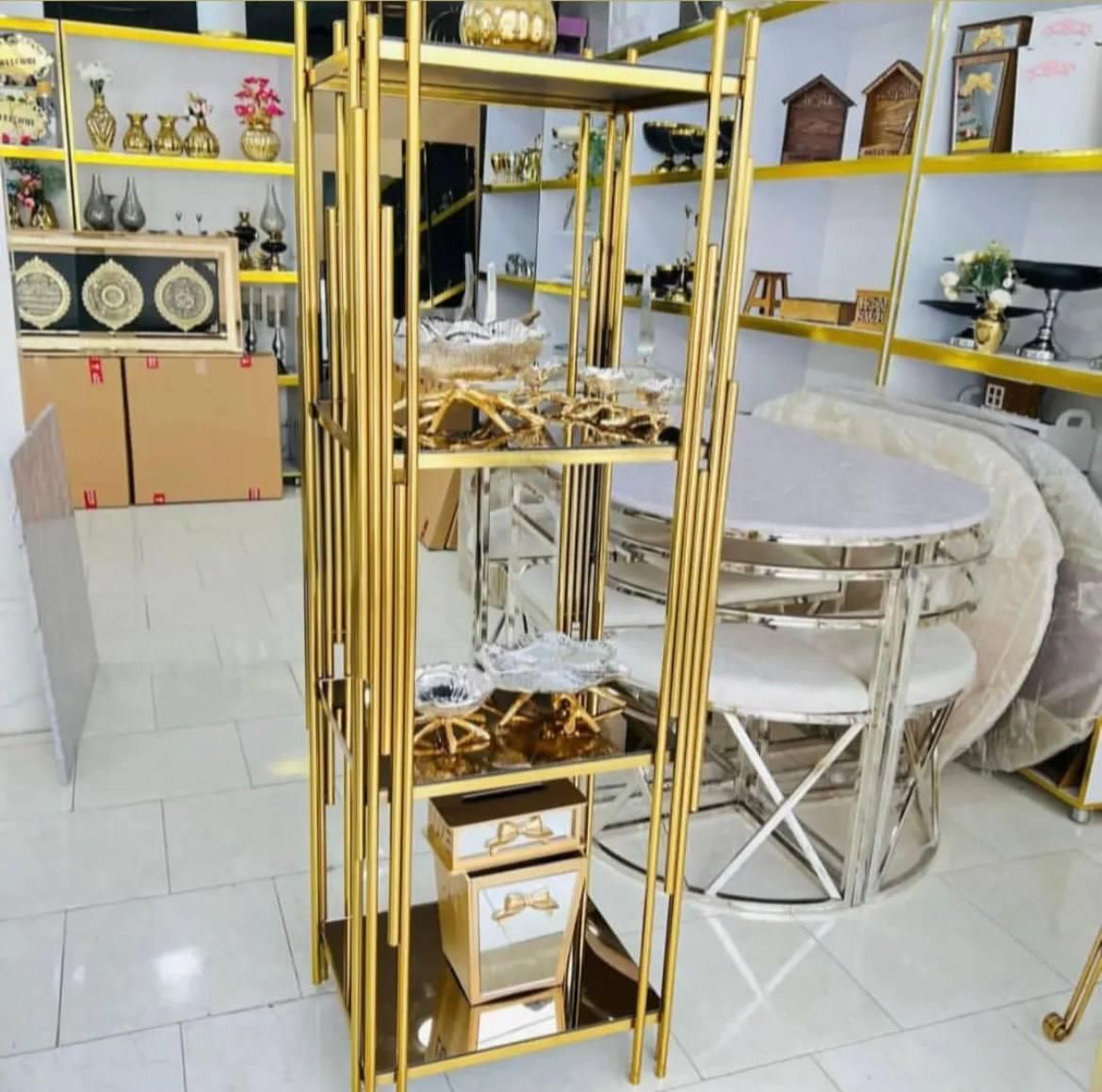 بوفه فلزی فورتیک چهار طبقه پیانومربع|بوفه، ویترین، کنسول|آفتاب, |دیوار