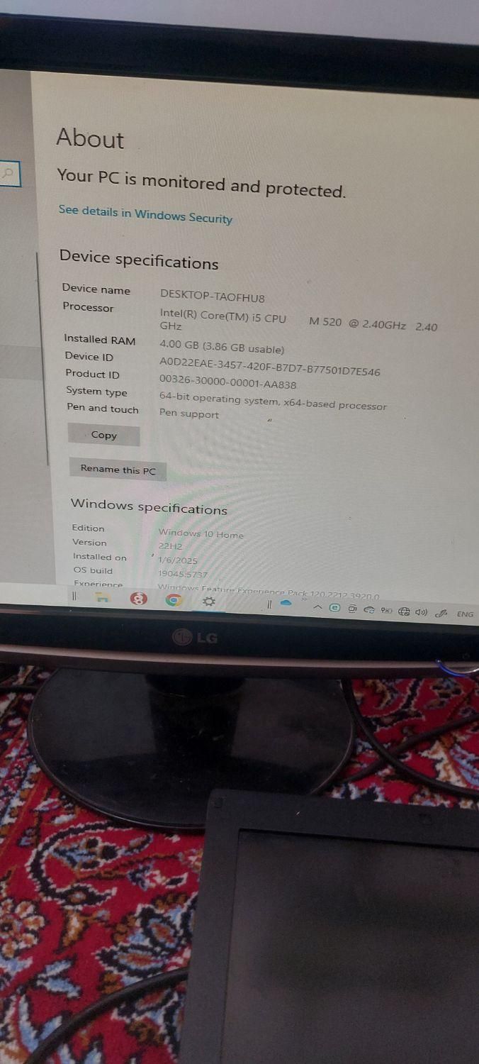 لب تاب dell cori 5  با ال سی دی 19 اینچ|رایانه همراه|جوانرود, |دیوار