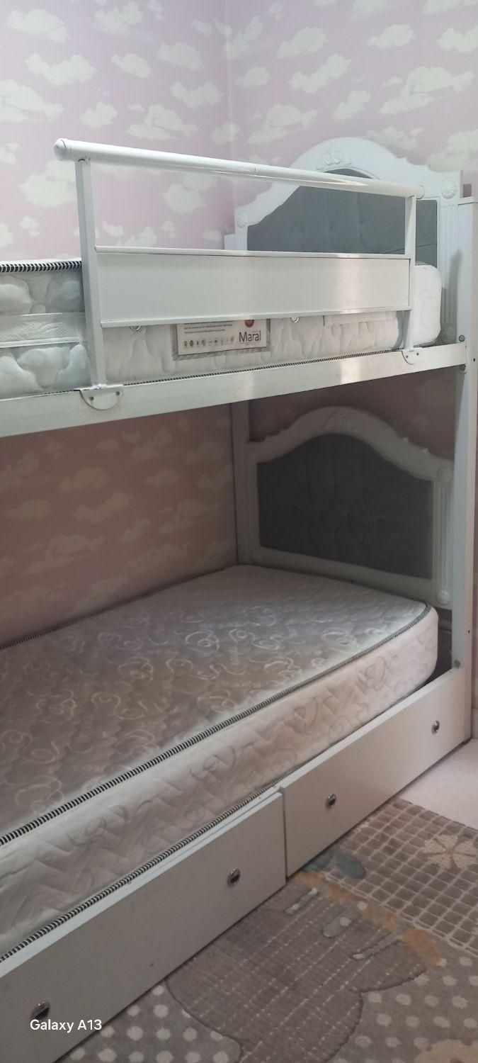 تخت دو طبقه با تشک رویال اصل|تخت و سرویس خواب|پاکدشت, پاکدشت (مامازند)|دیوار