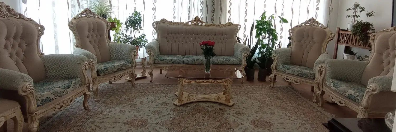 سرویس مبل کلاسیک ۹ نفره پتینه نو و در حد جهیزیه|حراج|مشهد, شهید بهشتی|دیوار