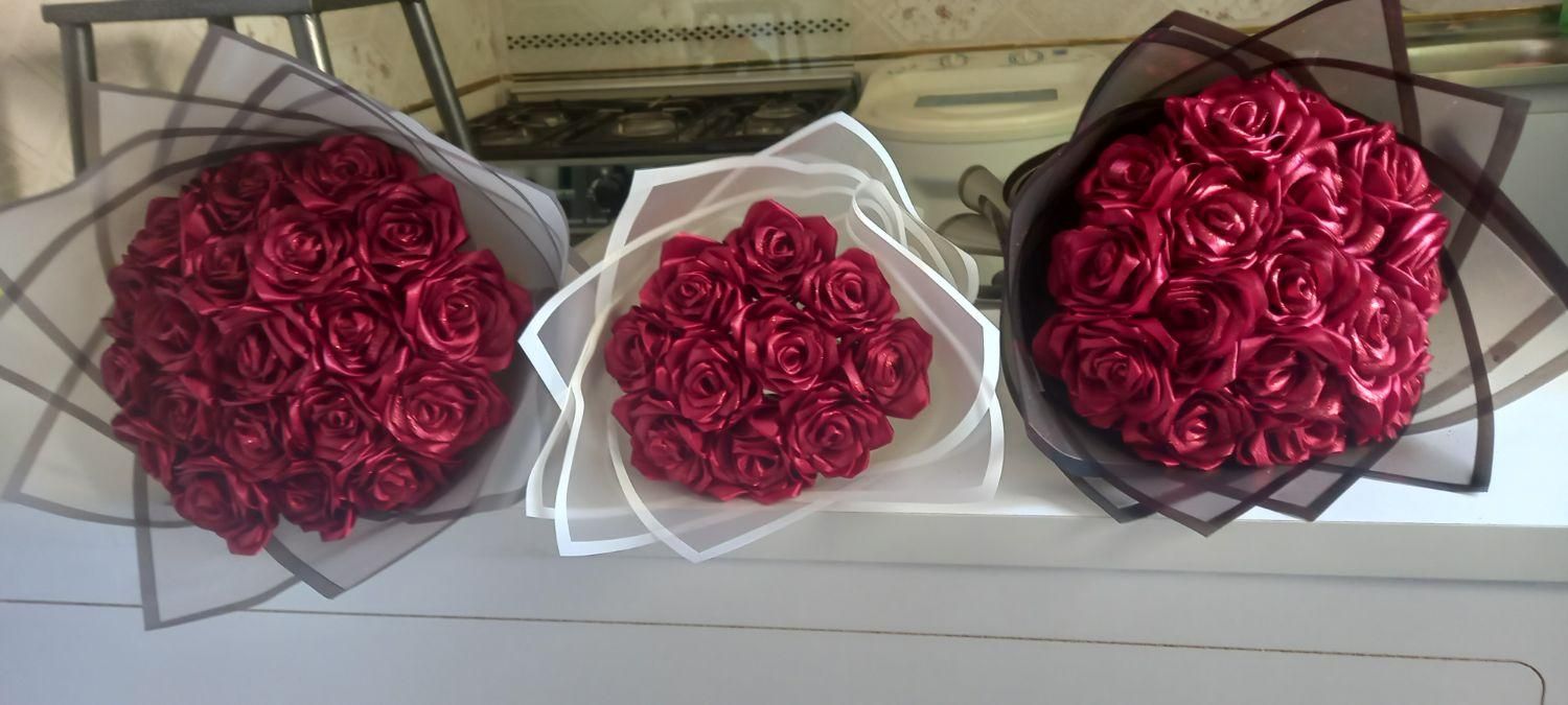 دسته گل روبانی و باکس ربانی کادویی هدیه تولد|گل مصنوعی|قم, نوبهار|دیوار