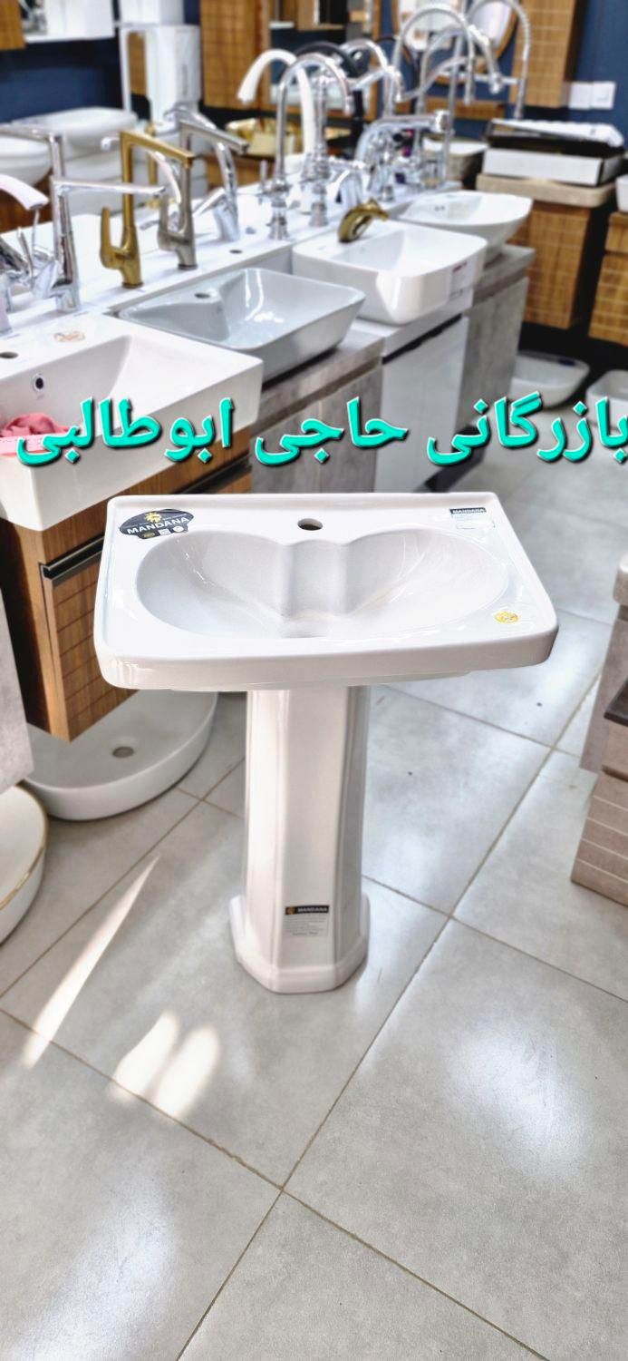روشویی پایه‌دار سرامیکی۶۰ روشویی حمام دستشویی|لوازم سرویس بهداشتی|پردیس, |دیوار