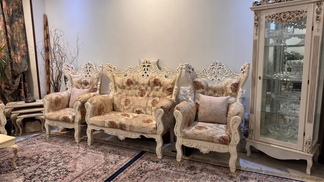 مبلمان ۷ نفره غذاخوری ۸نفره مناسب جهیزیه|مبلمان خانگی و میز عسلی|کرج, کوی کارمندان جنوبی|دیوار